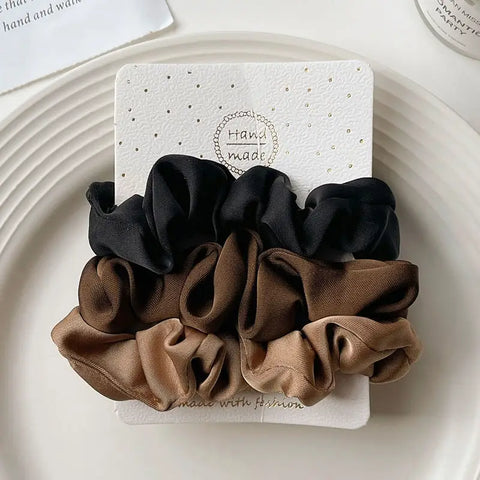 Elegant Satin Hair Scrunchies for Women Softer Than Elastic Bands Hair Rope Ponytail