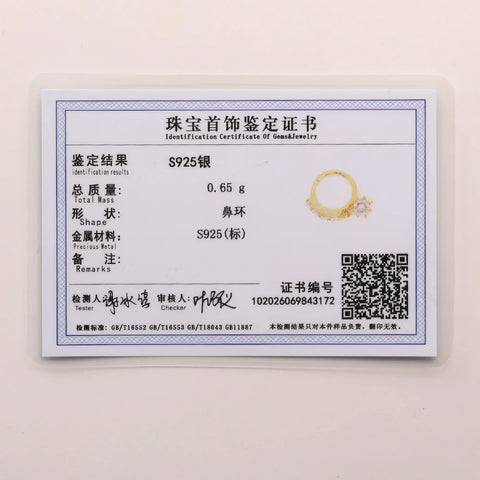 Sterling Silver Pierceing Nose Ring Simple Round Twist Rope Nose Ring Women