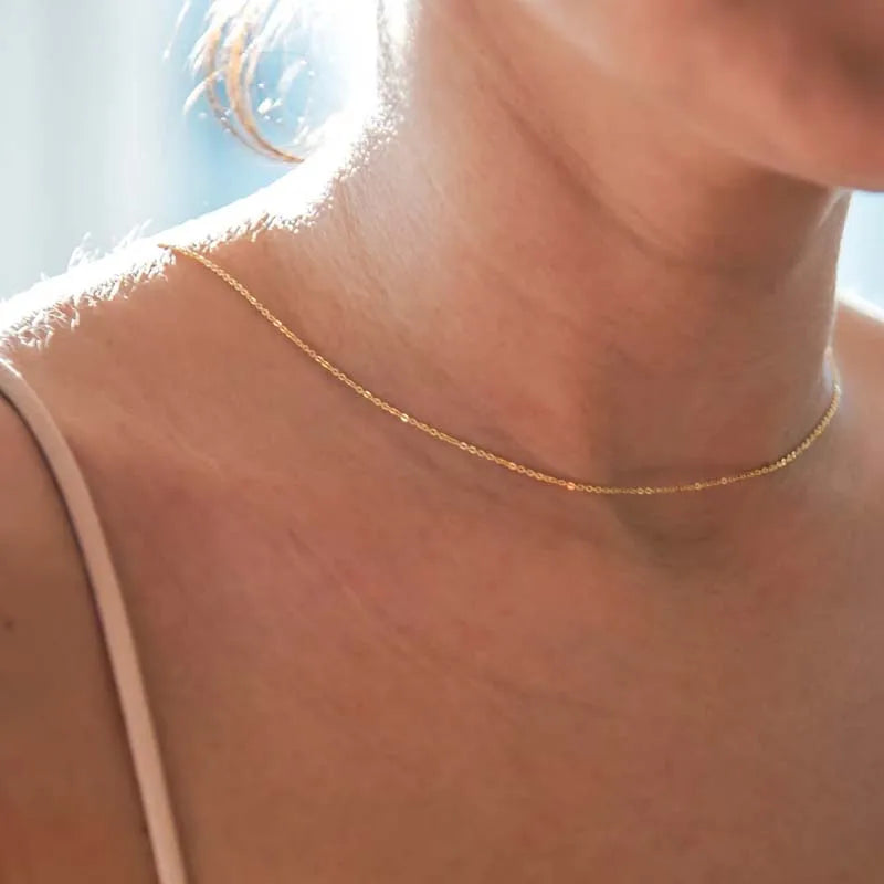 Simple Multilayer Pearl Back Chain Necklace