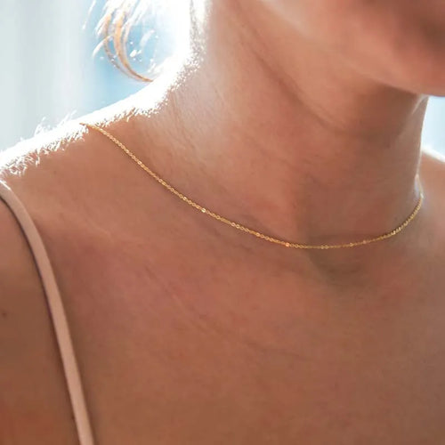 Simple Multilayer Pearl Back Chain Necklace