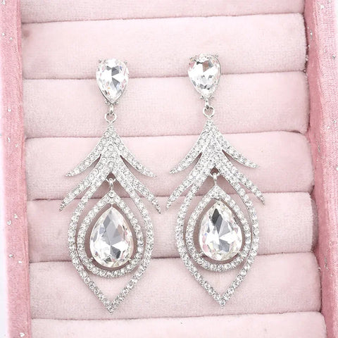 Elegant Hollow out Full Drill Crystal Women's Earrings