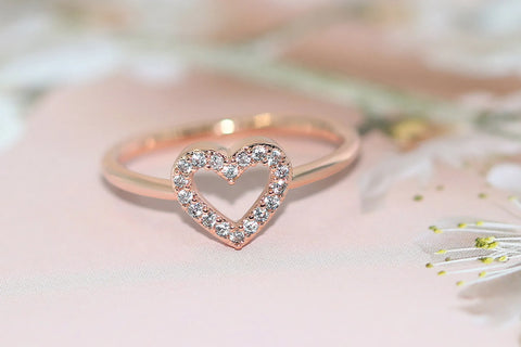 Romantic Infinity Heart Love Rings For Women Wedding Engagement Couple Rings