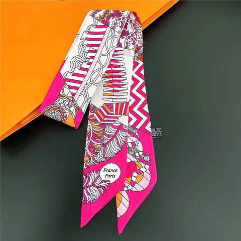 Saddle Print Summer Scarf Brand Design Women Skinny Bag Scarves