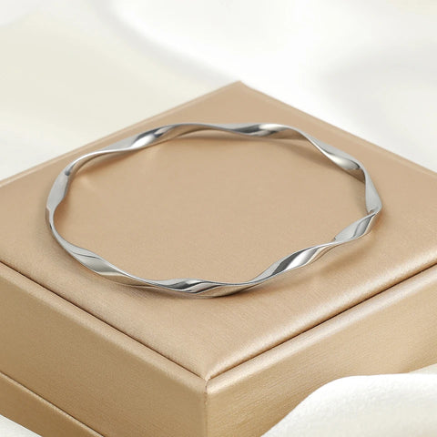 Waterproof Stainless Steel Cuff Bracelet Bangles for Women