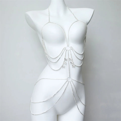 Fashionable Butterfly Drop Pendant Luxury Multi layer Rhinestone