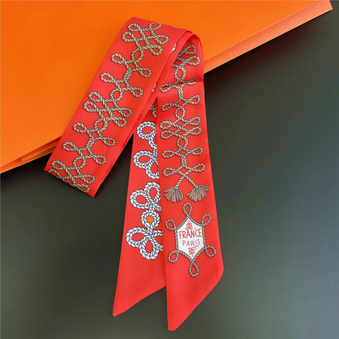 Saddle Print Summer Scarf Brand Design Women Skinny Bag Scarves