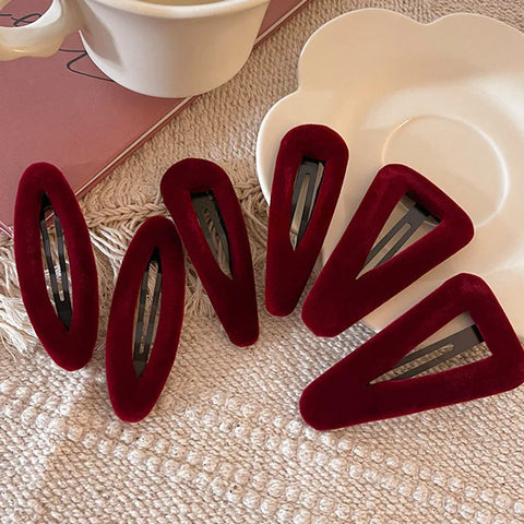 Autumn winter School Girls Velvet Hair Clip For Women