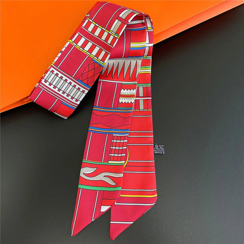 Saddle Print Summer Scarf Brand Design Women Skinny Bag Scarves