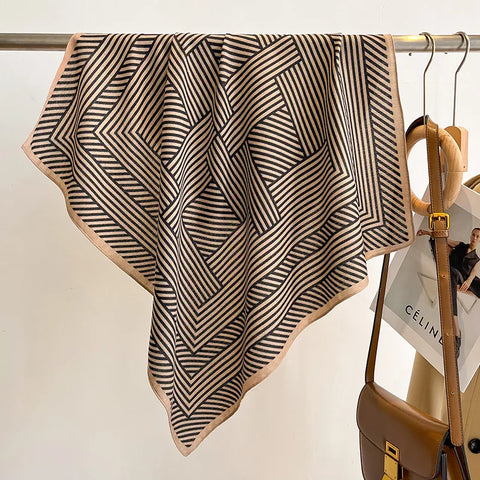 70cm Cotton Floral Print Women Bandanas Square Scarf Girls Headband Accessories