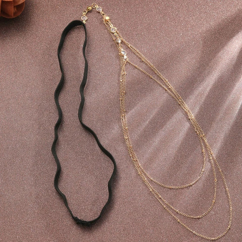 Multi Layer Butterfly Tassel Leg Chain