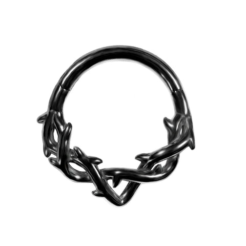 Vine Septum Nose Ring Piercing Hinged Clicker Stainless Steel Daith Clicker Helix Cartilage