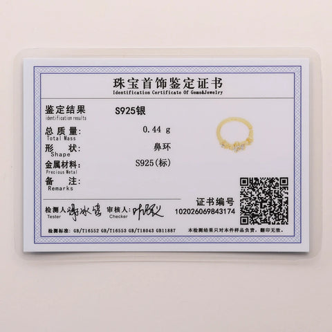 Sterling Silver Pierceing Nose Ring Simple Round Twist Rope Nose Ring Women