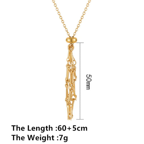 Stainless Steel DIY Stone Collecting Cord Adjustable Holder Collares Jewelry