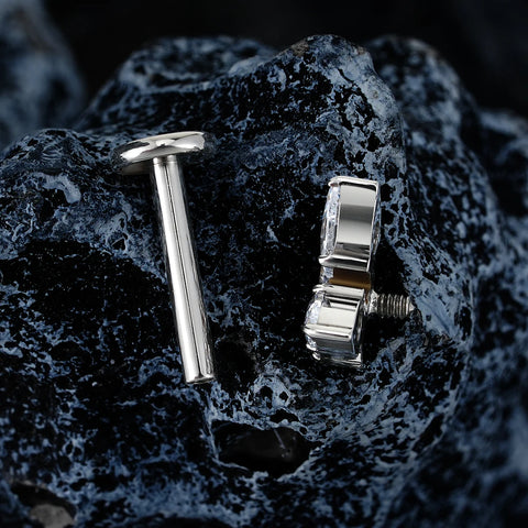 Titanium Mini Butterfly CZ Labret Tragus Cartilage Conch Forward Helix Stud