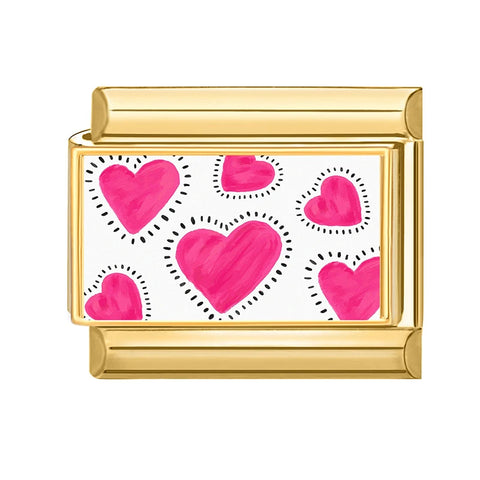 Golden Cute Lovely Cat Dogs Bow Cherry Tulip  Charm Links