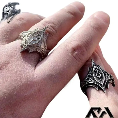 Vintage Personalized Irregular Pattern Gothic Style Open Ring Men Women Jewelry