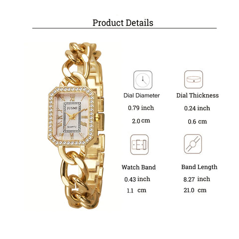 Luxury Fashionable Square Quartz Bracelet for Women's Watch for Christmas and Halloween