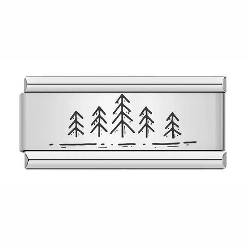 Travel Mountain Paper Boat Italian Charm  Links | Long Links