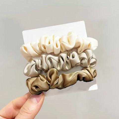 Elegant Satin Hair Scrunchies for Women Softer Than Elastic Bands Hair Rope Ponytail