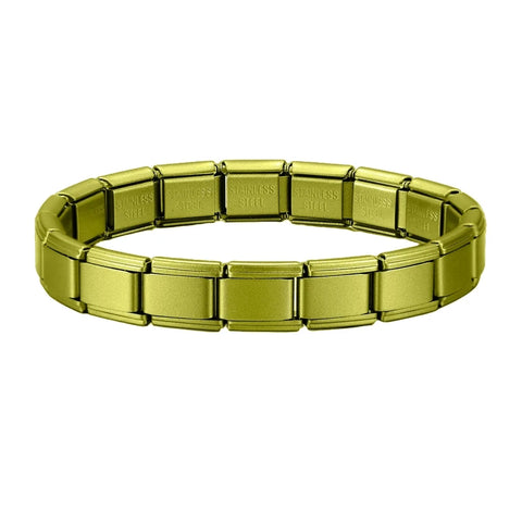 Women Men's High Quality Stainless Steel DIY 9MM Width Italian Elastic Charm Bracelet