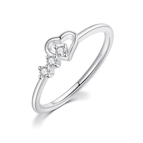 Romantic Infinity Heart Love Rings For Women Wedding Engagement Couple Rings