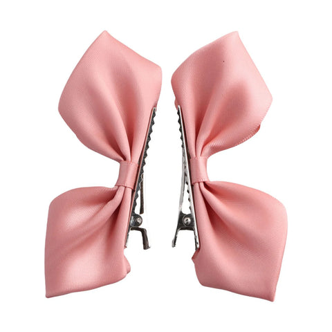 2pcs Sweet Bows Hair Clips Women White Ribbons Ponytails Clip