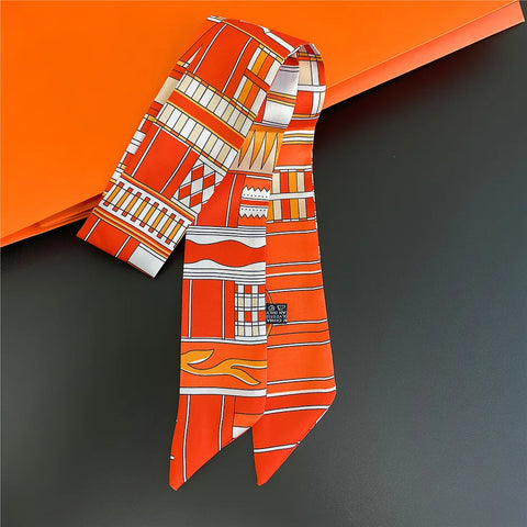 Saddle Print Summer Scarf Brand Design Women Skinny Bag Scarves