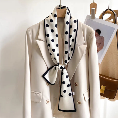 Women Fashion Luxury Long Narrow Small Silk Scarves Ladies Headband Headscarve