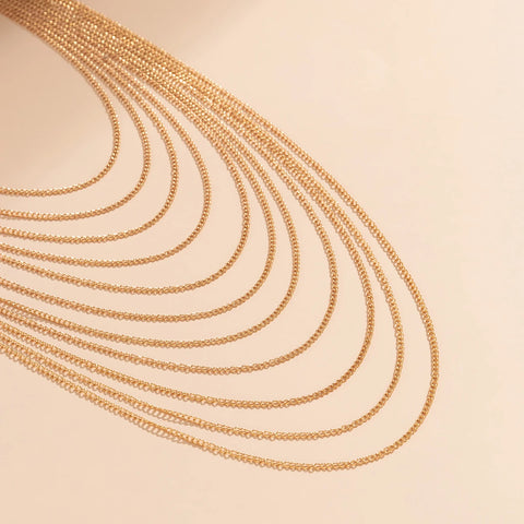 Z Punk Multilayer Metal Chain Tassel Bikini Back Body Chain