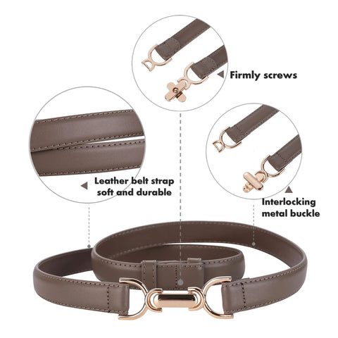 Waist Thin Decorative Fashion Buckle Adjustable Thin Belt For Suit Coat Dress