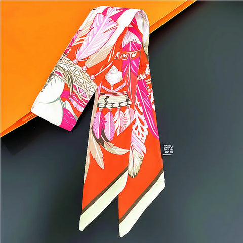Saddle Print Summer Scarf Brand Design Women Skinny Bag Scarves