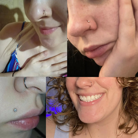 Stainless Steel Nose Rings for woman Hoop Nose Ring Earring CZ Body Ear Piercing Jewelry