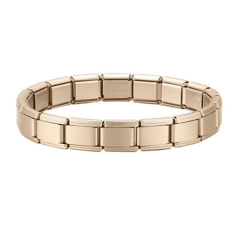 Women Men's High Quality Stainless Steel DIY 9MM Width Italian Elastic Charm Bracelet