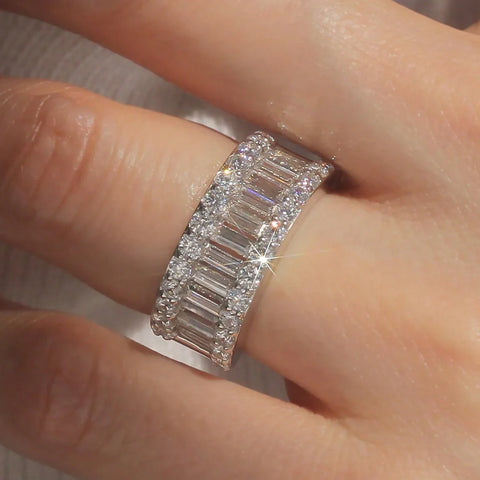 Sterling Silver Original Zircon Oval Fashion Ring for Women Gift Engagement Wedding Luxury