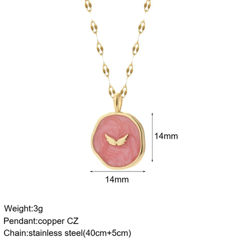 Heart Evil Blue Eye Sun Necklace for Women Cute Dog Bee Elephant Gold Color Pendant