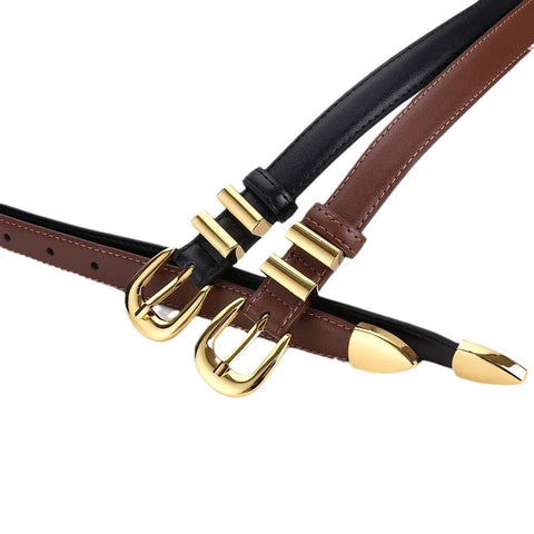 Leather cowhide hot style ladies' versatile decoration belt