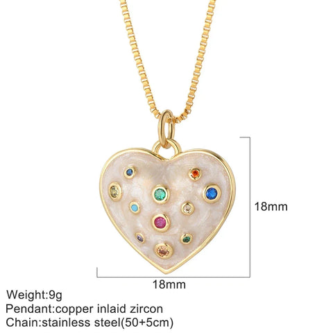 Heart Evil Blue Eye Sun Necklace for Women Cute Dog Bee Elephant Gold Color Pendant