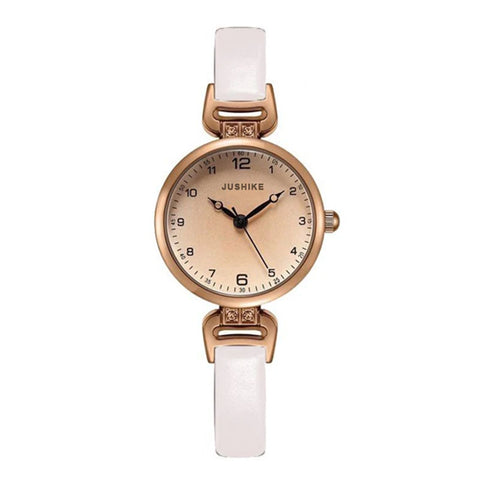 Luxury Women Quartz Watch Simple Strip Drill Point Scale Small Dial Quartz Belt Watch