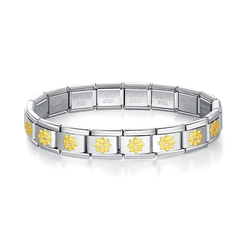 Women's 9mm Itanlian Elastic Star Heart Butterfly Charm Fashion Bracelet