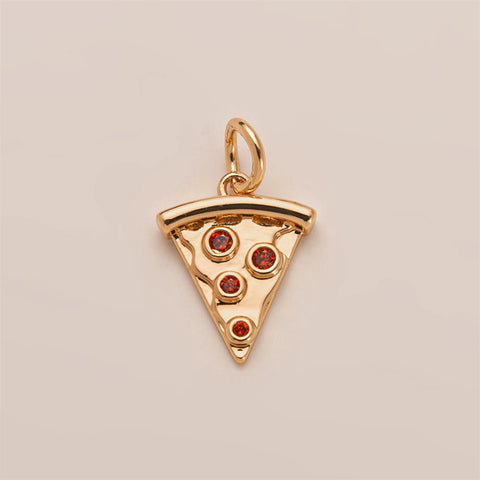 DIY zirconium inlaid gourmet sports pendant with gold plating and color retention