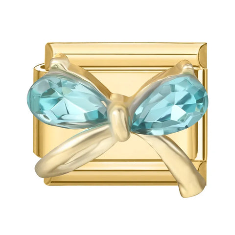 Golden Heart Butterfly Sun Flower Pearl Zircon Italian Charm Links