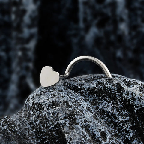 Titanium 20G Nose Stud Ring Hypoallergenic CZ/Ball/Heart/Star Nose Piercing