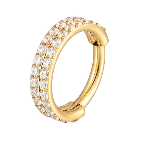 Titanium Piercing Hinged Segment Septum Hoop Nose Rings Clicker