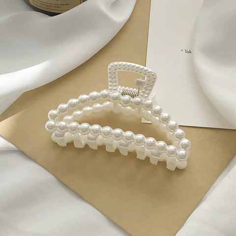 Korean Metal Geometric Hair Claws Barrettes Elegant Hair Clips Crab Hollow Out Hairpin