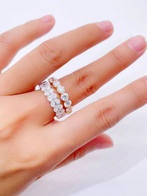 Sterling Silver Original Zircon Oval Fashion Ring for Women Gift Engagement Wedding Luxury