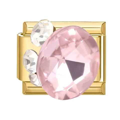 Golden Heart Butterfly Sun Flower Pearl Zircon Italian Charm Links