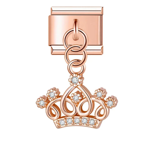 Flower Bowknot Crown Moon Dazzling Charm Links