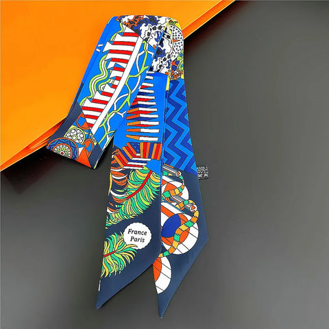 Saddle Print Summer Scarf Brand Design Women Skinny Bag Scarves