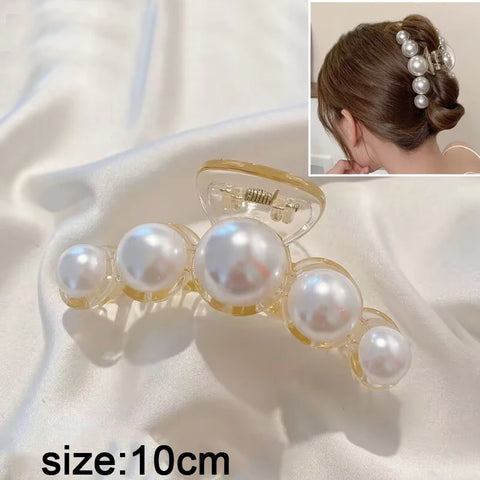 Korean Metal Geometric Hair Claws Barrettes Elegant Hair Clips Crab Hollow Out Hairpin