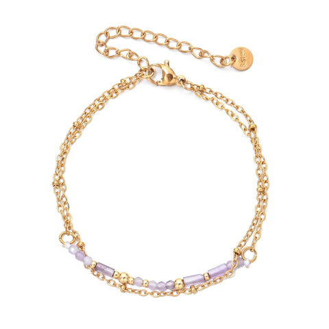 Thin Boho 18K Gold PVD Plated Stainless Steel Chain Bracelets for Women